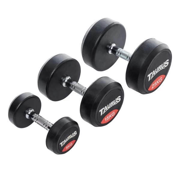 Taurus Halterset Gerubberd 2,5 - 30 Kg - Barbell Halter - Fitshop