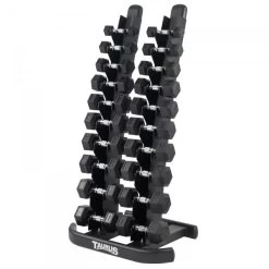 Taurus Hex Dumbbell Set 1-10 KG Incl. Rek - Fitshop